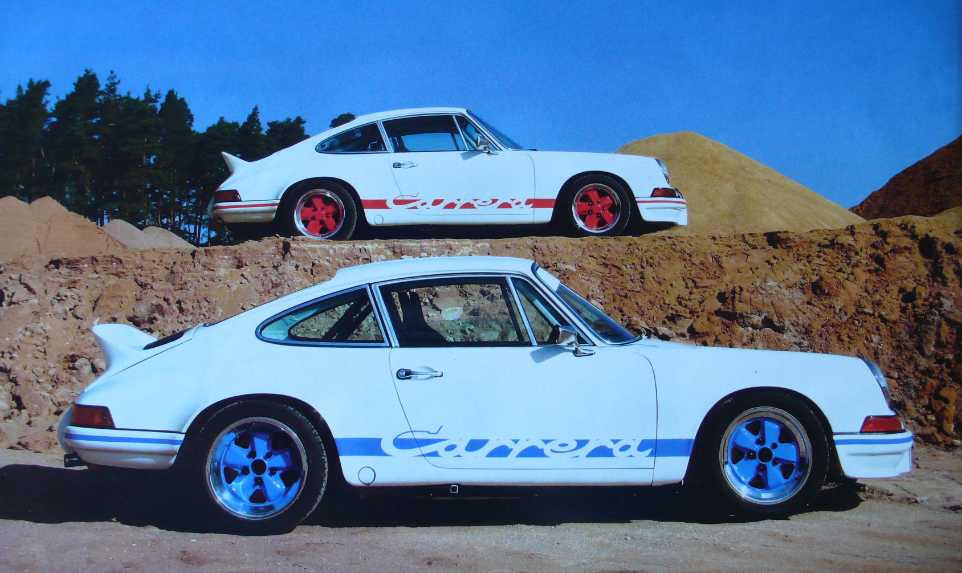 #30219 - rs 911 1974 blue 16 red 15 inch