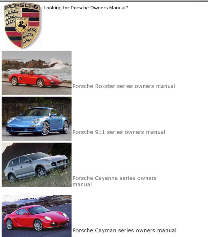 #34881 - Manuals porsche PDF format!