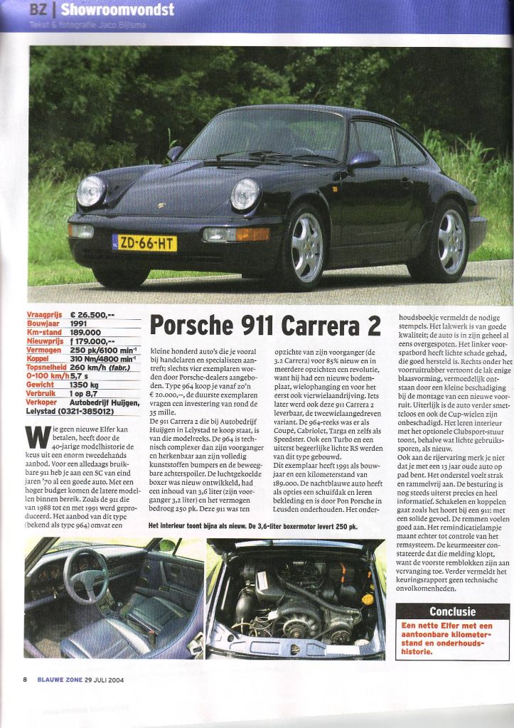 #4088 - Autovisie: 964 C2 '91