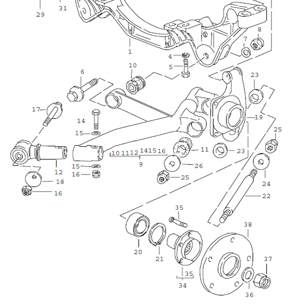 #46239 - 928 achterwiel ophanging
