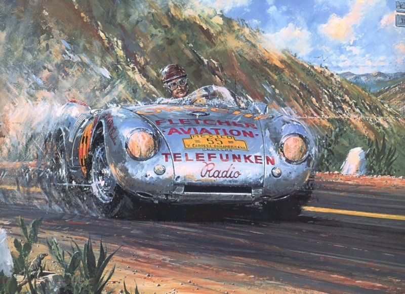 #5161 - Cma 029 1954 hans herrmann in the porsche 550 spider #5161 - Cma 029 1954 hans herrmann in the porsche 550 spider